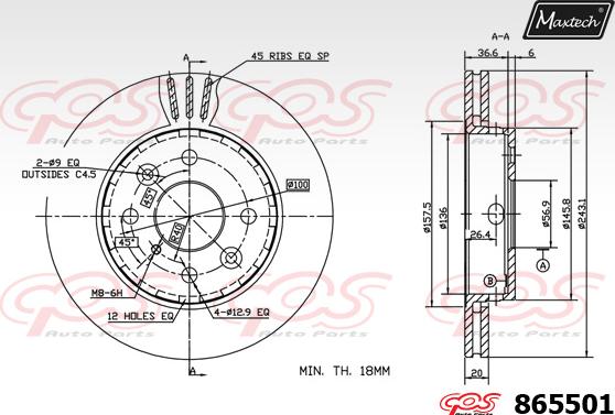 Maxtech 70200186 - Ремкомплект, тормозной суппорт autosila-amz.com