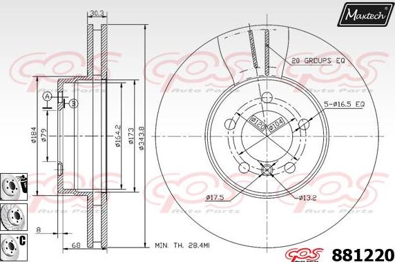 Maxtech 72948023 - Поршень, корпус скобы тормоза autosila-amz.com