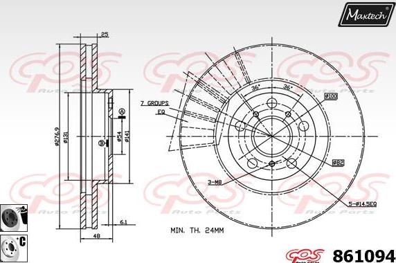 Maxtech 70200800 - Ремкомплект, тормозной суппорт autosila-amz.com