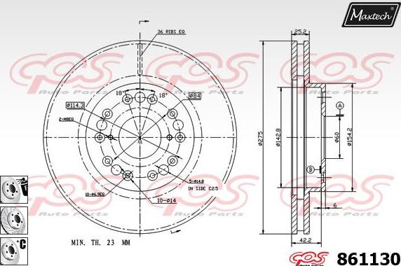 Maxtech 873060 - Тормозной диск autosila-amz.com