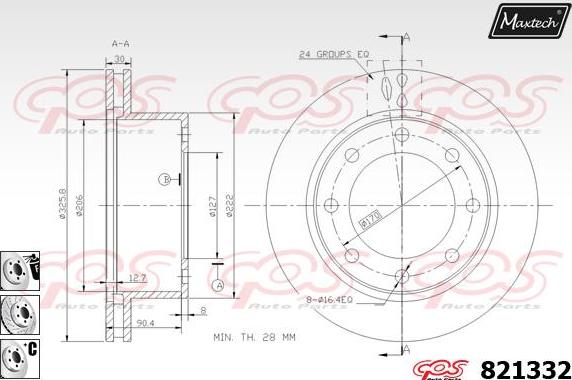 Maxtech 855053 - Тормозной диск autosila-amz.com