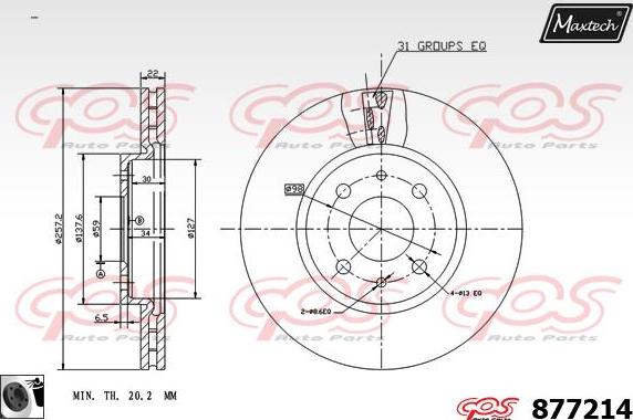 Maxtech 70200384 - Ремкомплект, тормозной суппорт autosila-amz.com