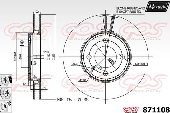 Maxtech 875648 - Тормозной диск autosila-amz.com