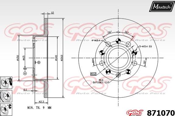 Maxtech 72952006 - Поршень, корпус скобы тормоза autosila-amz.com