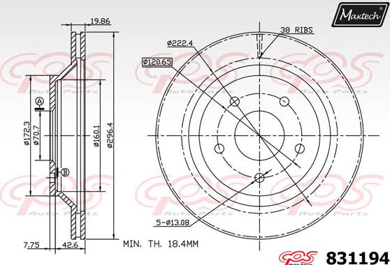 Maxtech 70200768 - Ремкомплект, тормозной суппорт autosila-amz.com