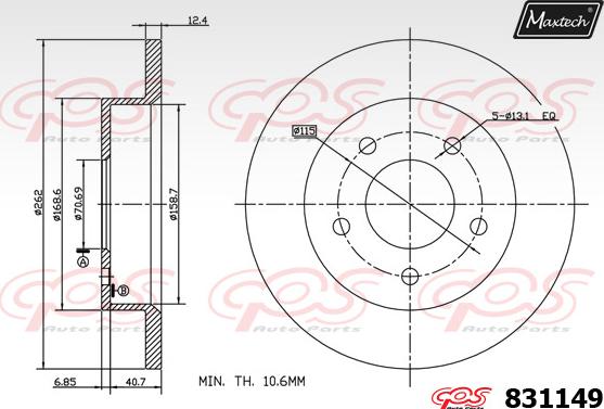 Maxtech 70200767 - Ремкомплект, тормозной суппорт autosila-amz.com