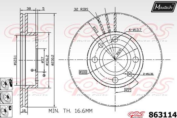 Maxtech 72946001 - Поршень, корпус скобы тормоза autosila-amz.com