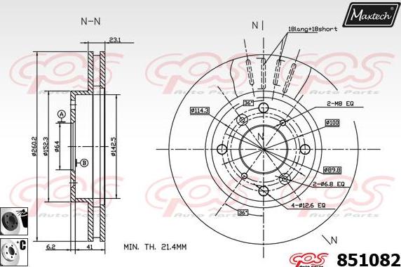 Maxtech 70200737 - Ремкомплект, тормозной суппорт autosila-amz.com