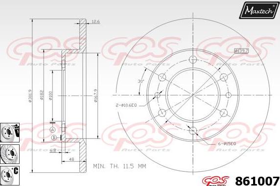 Maxtech 70200773 - Ремкомплект, тормозной суппорт autosila-amz.com