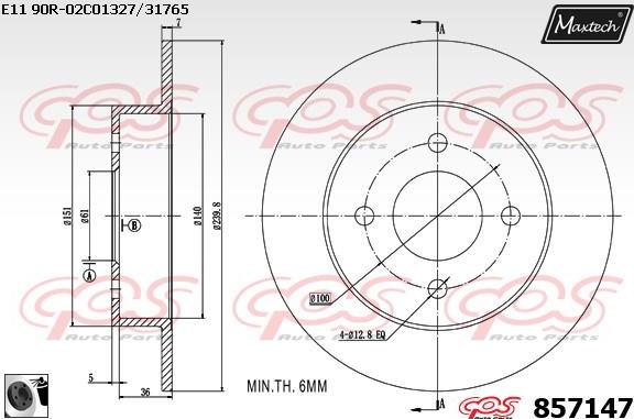 Maxtech 70203053 - Ремкомплект, тормозной суппорт autosila-amz.com