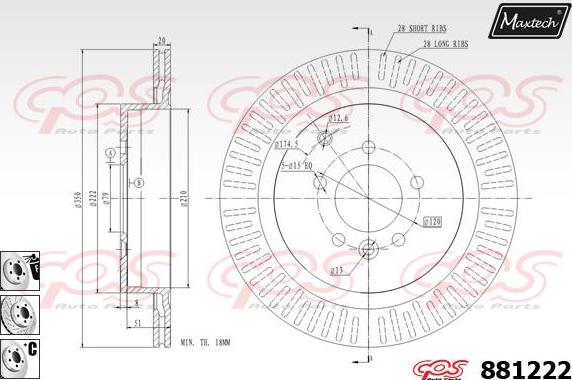 Maxtech 873552 - Тормозной диск autosila-amz.com