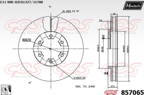 Maxtech 71810050 - Направляющий болт, корпус скобы тормоза autosila-amz.com