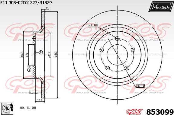 Maxtech 71810051 - Направляющий болт, корпус скобы тормоза autosila-amz.com