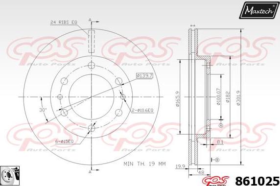 Maxtech 71810006 - Направляющий болт, корпус скобы тормоза autosila-amz.com