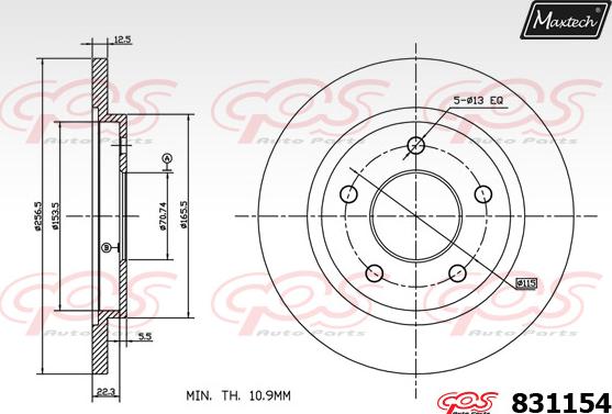 Maxtech 71810017 - Направляющий болт, корпус скобы тормоза autosila-amz.com