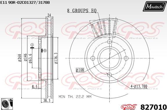 Maxtech 71810129 - Направляющий болт, корпус скобы тормоза autosila-amz.com