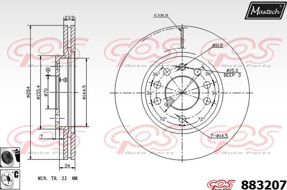 Maxtech 71810241 - Направляющий болт, корпус скобы тормоза autosila-amz.com