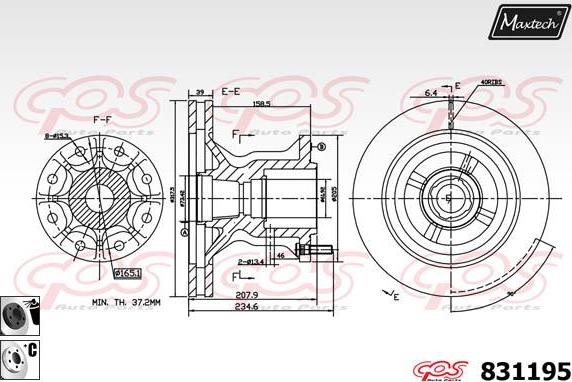 Maxtech 71810231 - Направляющий болт, корпус скобы тормоза autosila-amz.com