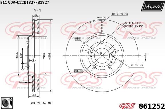 Maxtech 71810223 - Направляющий болт, корпус скобы тормоза autosila-amz.com