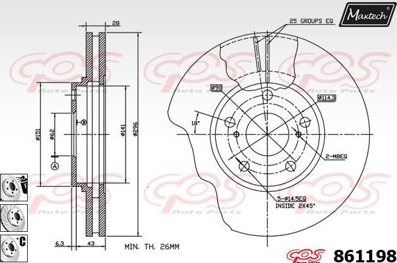 Maxtech 72944015 - Поршень, корпус скобы тормоза autosila-amz.com