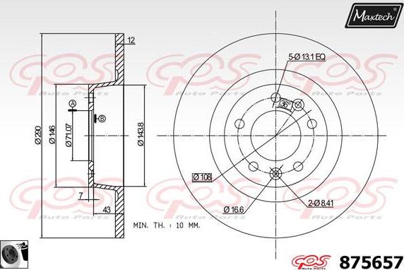 Maxtech 72944016 - Поршень, корпус скобы тормоза autosila-amz.com