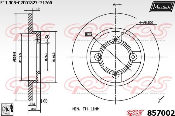 Maxtech 72944033 - Поршень, корпус скобы тормоза autosila-amz.com