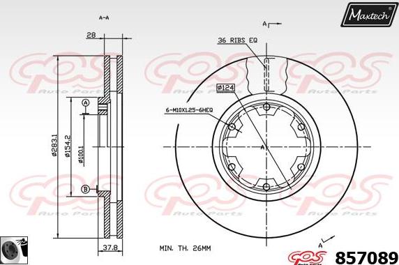 Maxtech 72944028 - Поршень, корпус скобы тормоза autosila-amz.com