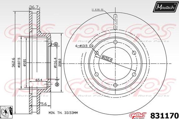 Maxtech 72940038 - Поршень, корпус скобы тормоза autosila-amz.com