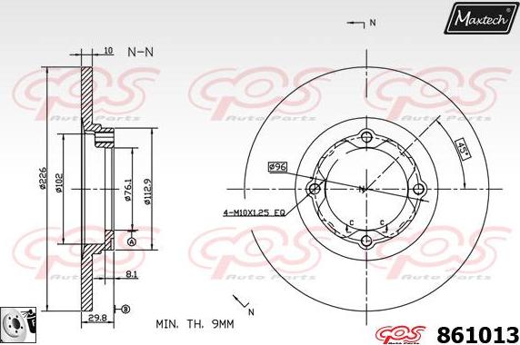 Maxtech 72948050 - Поршень, корпус скобы тормоза autosila-amz.com