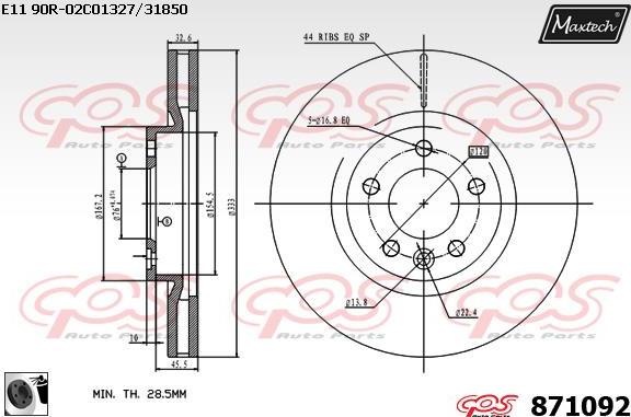 Maxtech 72943005 - Поршень, корпус скобы тормоза autosila-amz.com