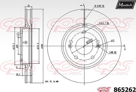 Maxtech 72943003 - Поршень, корпус скобы тормоза autosila-amz.com