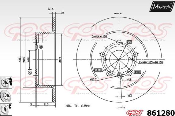 Maxtech 72943002 - Поршень, корпус скобы тормоза autosila-amz.com