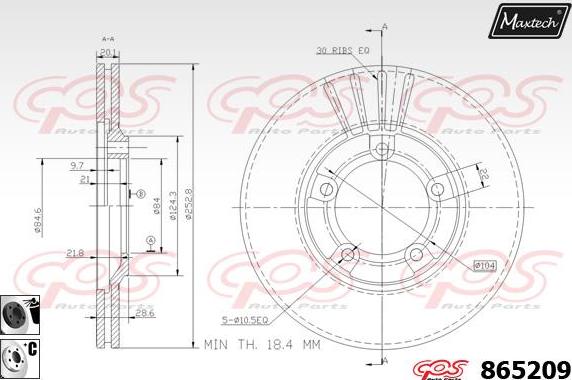 Maxtech 72943019 - Поршень, корпус скобы тормоза autosila-amz.com