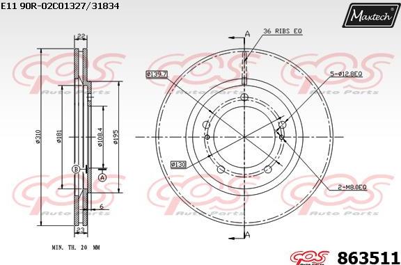 Maxtech 72954016 - Поршень, корпус скобы тормоза autosila-amz.com