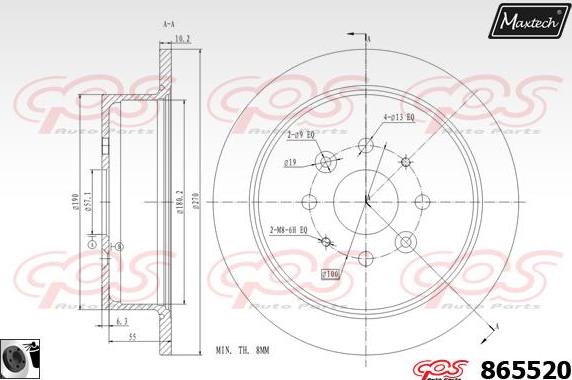 Maxtech 72954028 - Поршень, корпус скобы тормоза autosila-amz.com