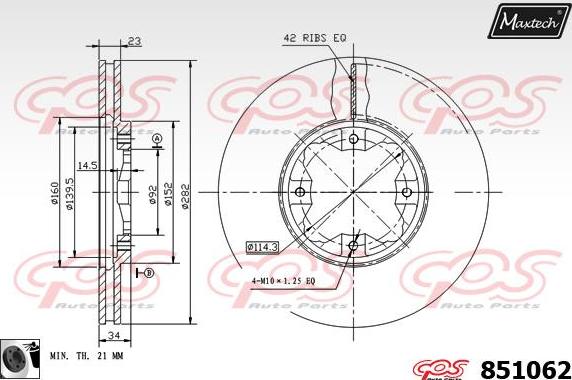 Maxtech 72951008 - Поршень, корпус скобы тормоза autosila-amz.com