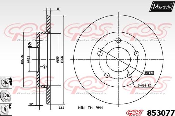 Maxtech 72952001 - Поршень, корпус скобы тормоза autosila-amz.com