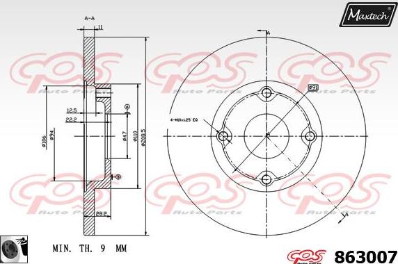 Maxtech 72957049 - Поршень, корпус скобы тормоза autosila-amz.com