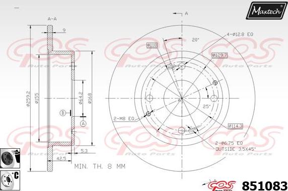 Maxtech 72957006 - Поршень, корпус скобы тормоза autosila-amz.com