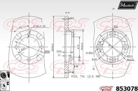 Maxtech 72957007 - Поршень, корпус скобы тормоза autosila-amz.com