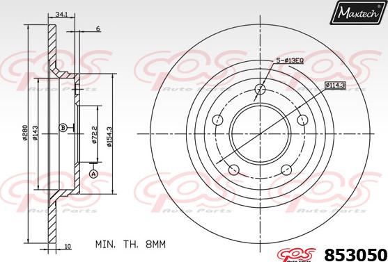 Maxtech 72957033 - Поршень, корпус скобы тормоза autosila-amz.com