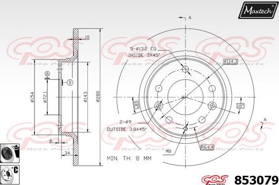 Maxtech 72960002 - Поршень, корпус скобы тормоза autosila-amz.com