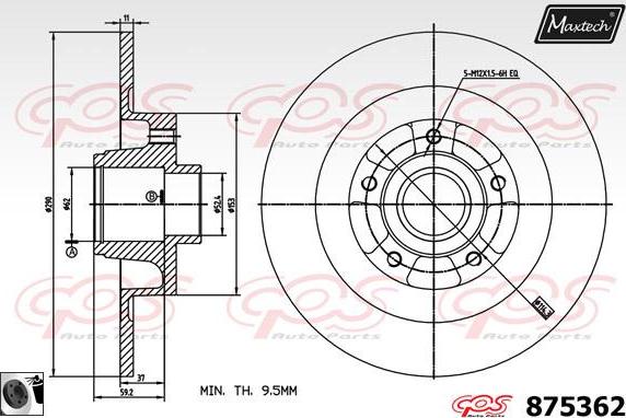 Maxtech 72960012 - Поршень, корпус скобы тормоза autosila-amz.com