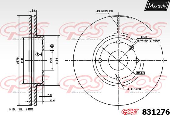 Maxtech 72960035 - Поршень, корпус скобы тормоза autosila-amz.com