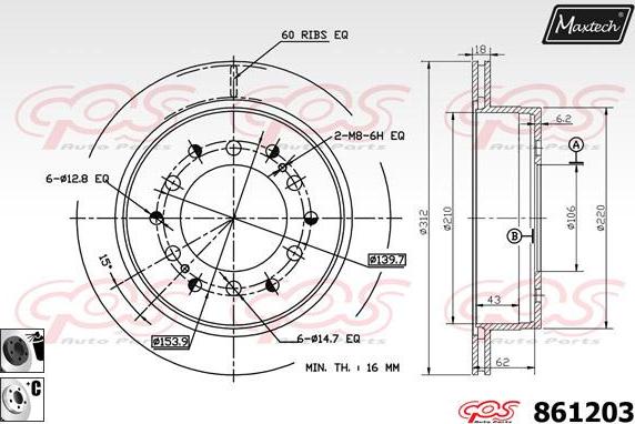 Maxtech 72934008 - Поршень, корпус скобы тормоза autosila-amz.com