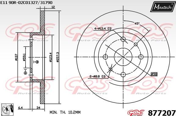 Maxtech 72934030 - Поршень, корпус скобы тормоза autosila-amz.com