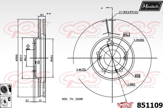 Maxtech 72936016 - Поршень, корпус скобы тормоза autosila-amz.com