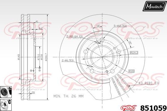 Maxtech 72936011 - Поршень, корпус скобы тормоза autosila-amz.com