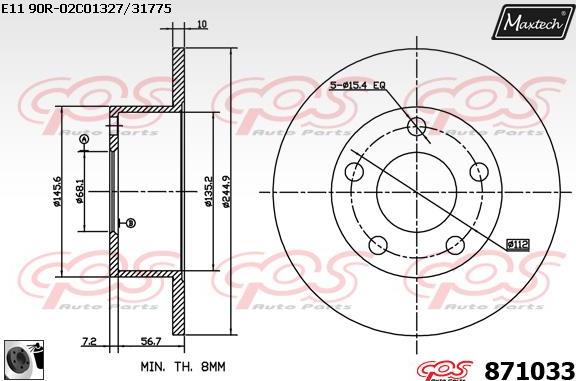 Maxtech 72936018 - Поршень, корпус скобы тормоза autosila-amz.com