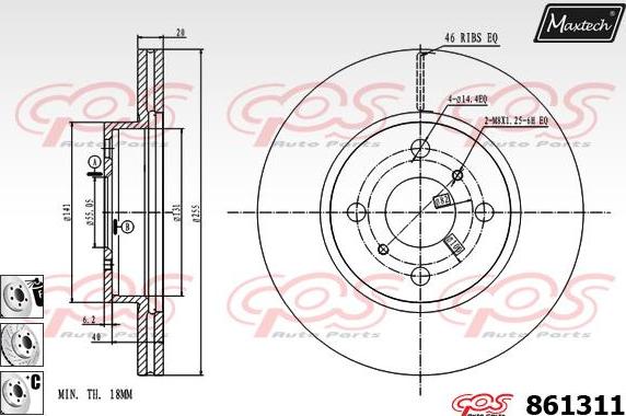 Maxtech 72938038 - Поршень, корпус скобы тормоза autosila-amz.com